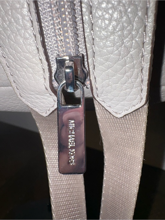 Michael Kors Pebbled Leather Mini Backpack NWOT Dove Gray Silver Hardware main image 6